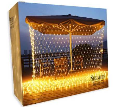 Lichtervorhang 100 led weihnachtsbeleuchtung außen weiß warm 1x2m