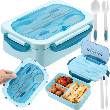 Lunchbox frühstücksbehälter mittagessen mit fächern besteck