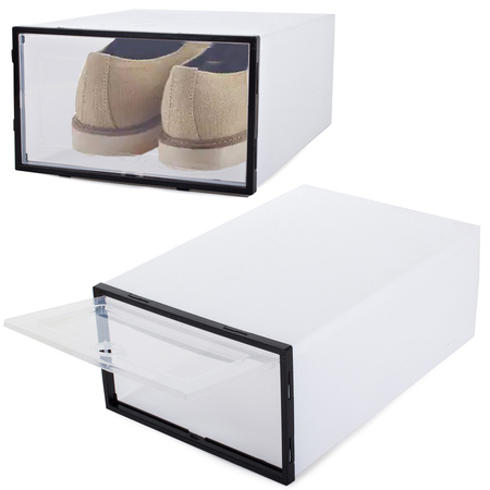 Schuhkarton organiser box container mit klappe schrank