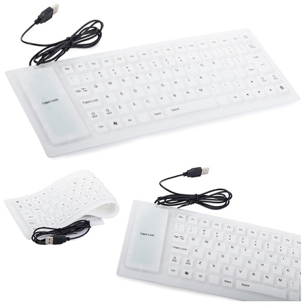 Silikon gummi tastatur weiss usb geräuschlos