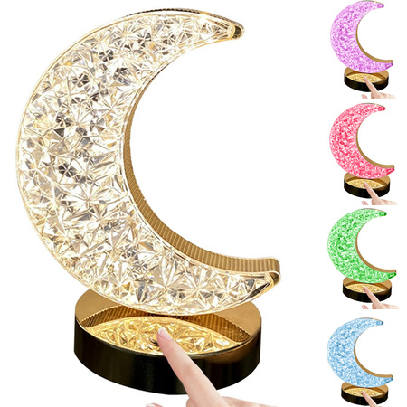 Tischlampe moon crystal led rgb usb