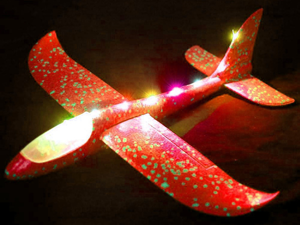 47cm beleuchtungs-led-kugel styropian airplane large