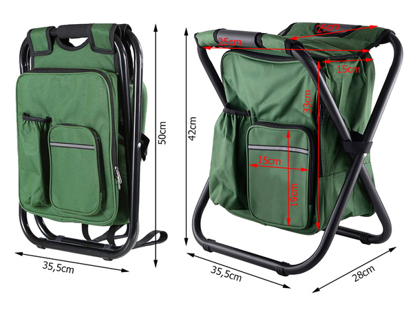 Angelstuhl mit rucksack falttasche 3in1