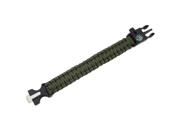 Armband survival-armband 5in1 kompass feuerstein seil messer paracord seil