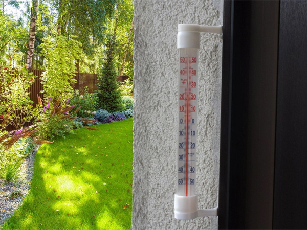 Aussenfenster wandthermometer lang