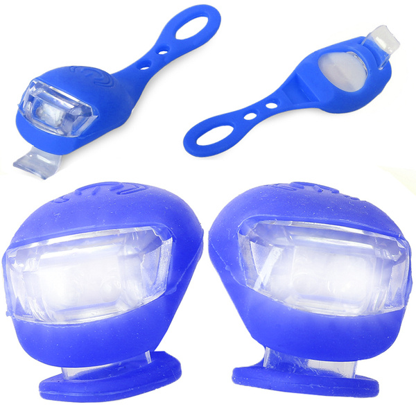 Bike light 2 led front light 2pcs silicone water resistant