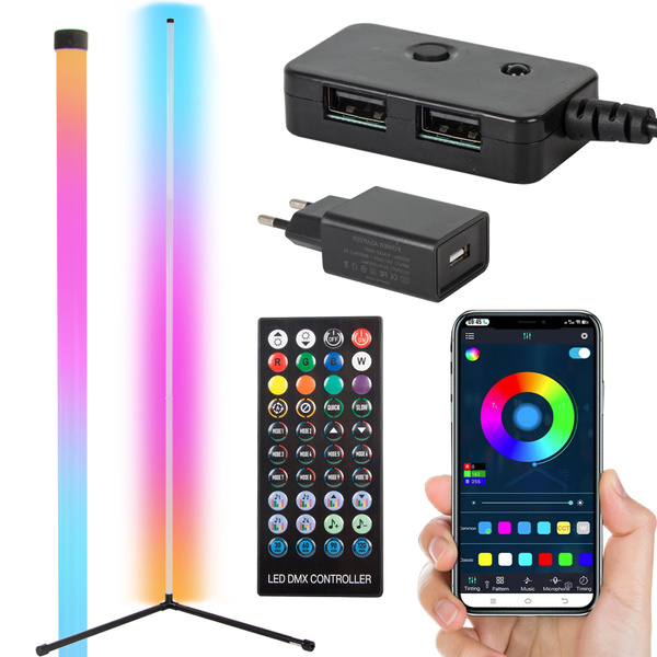 Boden ecke rgb führte nachttischlampe für schlafzimmer anwendung 1.5