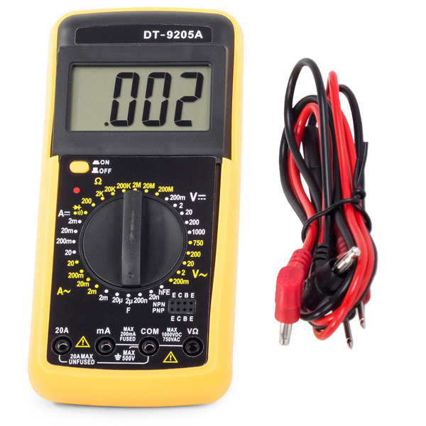 Digitales multimeter strommessgerät dt9205a lcd cyfra