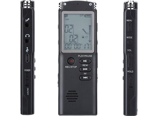 Digitales sprachaufzeichnungsgerät mp3 player 8gb empfindliches mikrofon kopfhörer