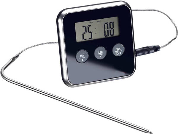 Digitales thermometer mit thermosonde zum braten von fleisch rauchküche timer lcd alarm