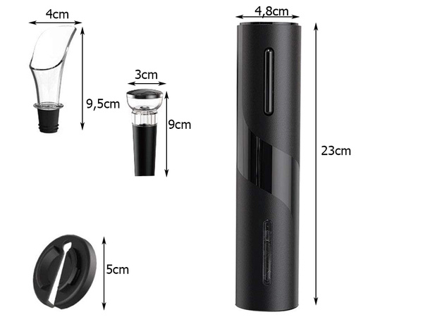 Elektrisches korkenzieher-weinöffner-set