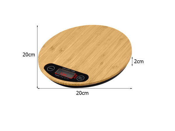 Elektronische bambus küchengewichte lcd haushaltsgeräte bis 5kg
