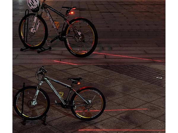 Fahrrad rücklicht 5 led laser linie hintere strasse licht