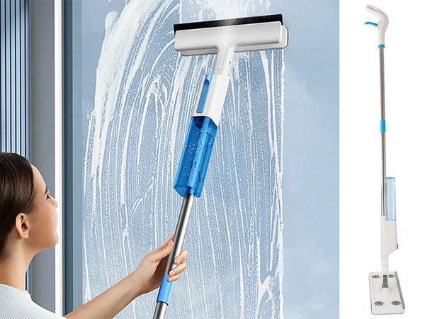 Flat mop mit spray spray fensterwachser 3x pads 2in1