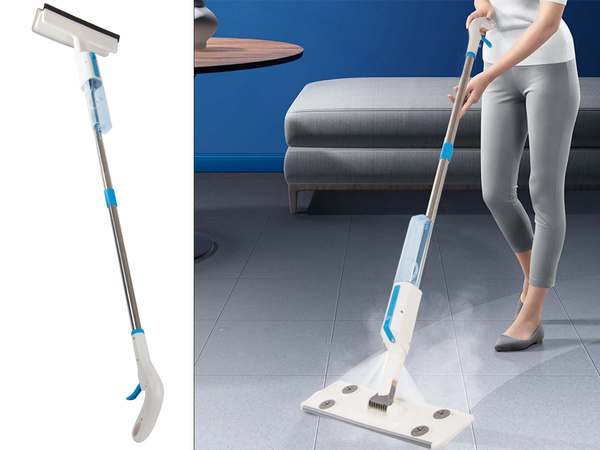 Flat mop mit spray spray fensterwachser 3x pads 2in1