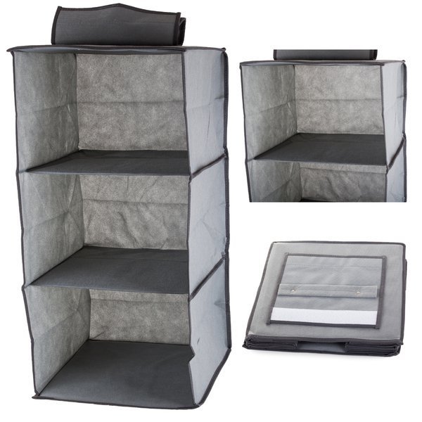 Kleiderschrank organizer hängeregal mit 3 böden 60cm