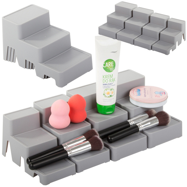 Kosmetik-organisator modular 4-in-1 badezimmer-regal aufbewahrungsbehälter stand