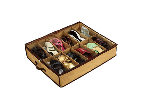 Schuh-organizer-box 12 paar schuhe abdeckung