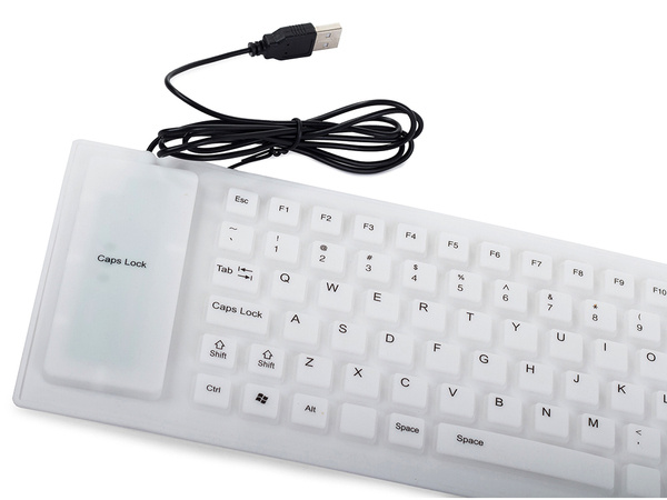 Silikon gummi tastatur weiss usb geräuschlos