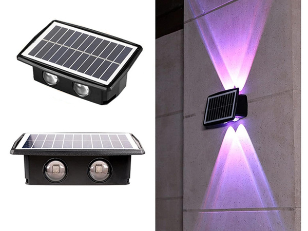 Solar led fassadenlampe mit dämmerungssensor wandmontierte wandlampe