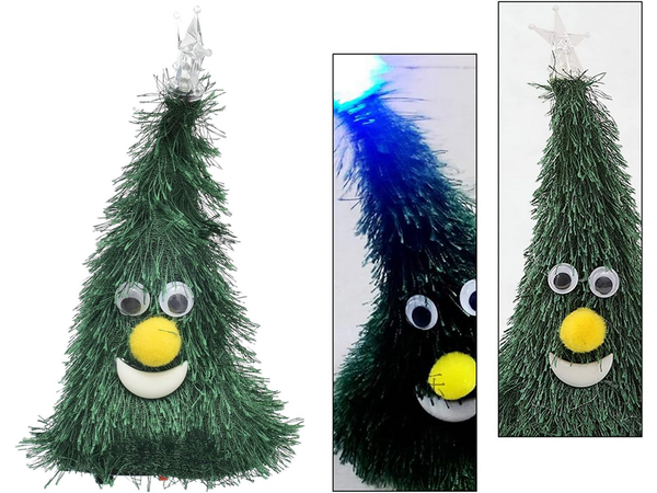 Tanzender weihnachtsbaum singend singend spielend geschenk leuchtend lustig für montag