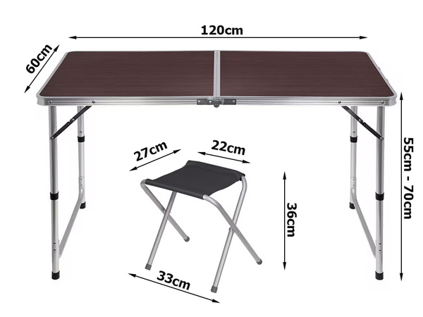 Tourist tischset klappbarer campingtisch gross 4 stühle koffer