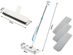 Flat mop mit spray spray fensterwachser 3x pads 2in1