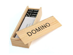 Holz-domino-spiel in einer box 28 stück