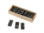 Holz-domino-spiel in einer box 28 stück