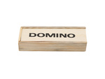 Holz-domino-spiel in einer box 28 stück