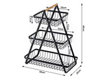 Küchenregal loft küchenorganisator dreistöckiger stand mit korb