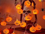 Kürbis lichter 10 led hängend halloween 200cm leuchtende dekoration kürbis dekoration