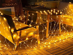 Lichtervorhang 100 led weihnachtsbeleuchtung außen weiß warm 1x2m