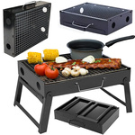 Reisegrill tragbar klappbar koffer holzkohle camping bbq