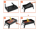 Reisegrill tragbar klappbar koffer holzkohle camping bbq