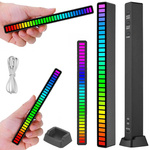 Usb leds sound response mehrfarbig neon rgb led streifen blinkt 18 modi