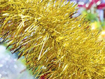 Chandler de navidad 6m cadena dorada