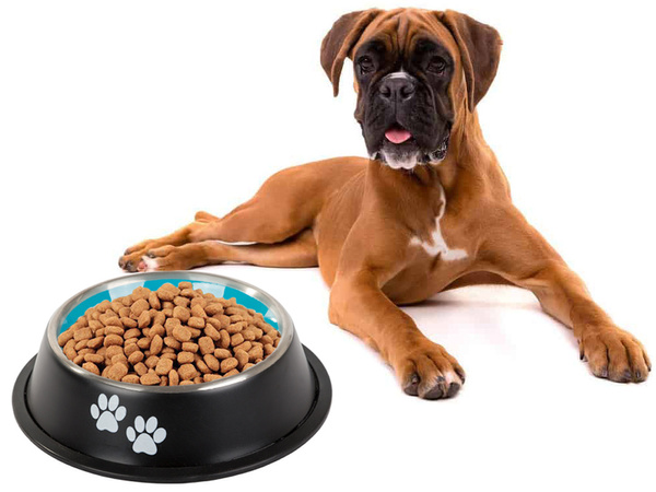 Comedero metálico antideslizante para perros grande 1l