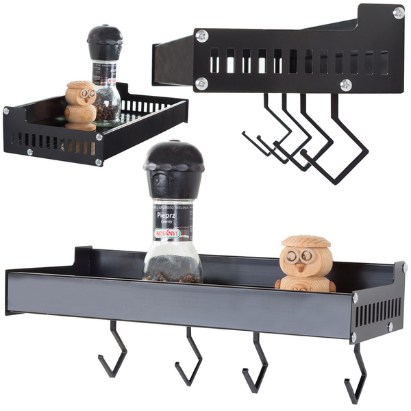 Kitchen wall shelf spice rack