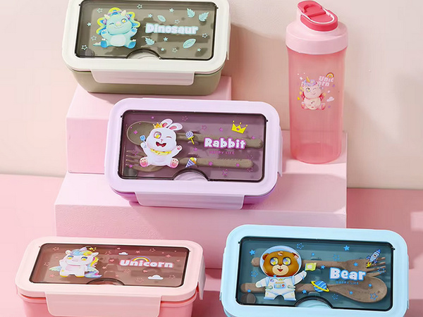 Lunchbox frühstücksbox frühstücksbehälter für die schule trennwände besteck