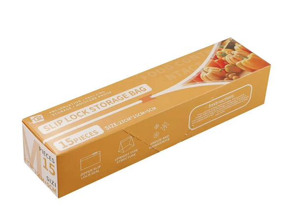 Torebki foliowe strunowe suwak zamykane szczelne do żywności 1200ml 15szt