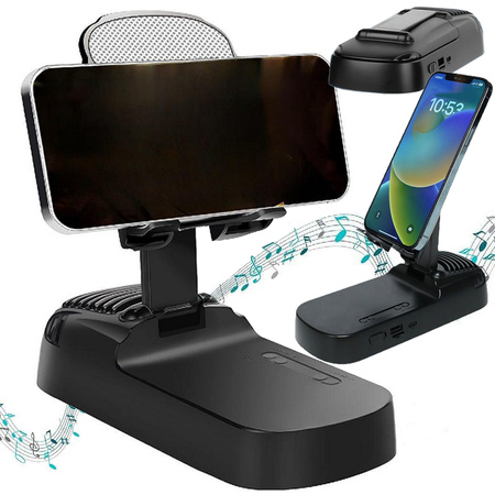 Altavoz teléfono soporte mango telescópico bluetooth powerbank cuna