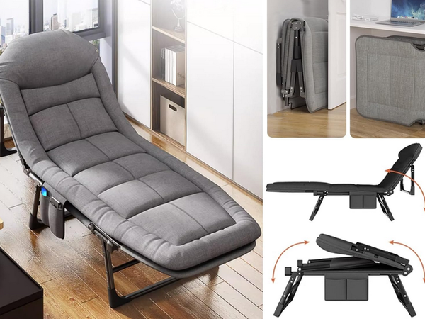 Lit de voyage pliant matelas inclinable lit de campagne léger et portable