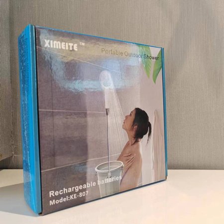Ducha portátil para turismo, camping y coche con bomba y batería