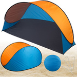 Uv self-folding pop-up beach tent with cover large screen