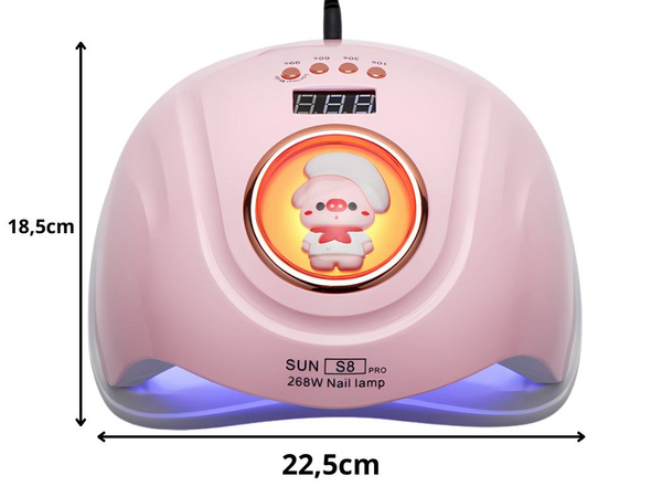 Uv led lampa na nechty pre hybridné gély 268w 57 diód výkonná duálna led
