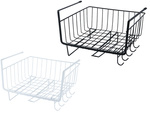 Metal basket under cabinet top 6 hooks paper holder