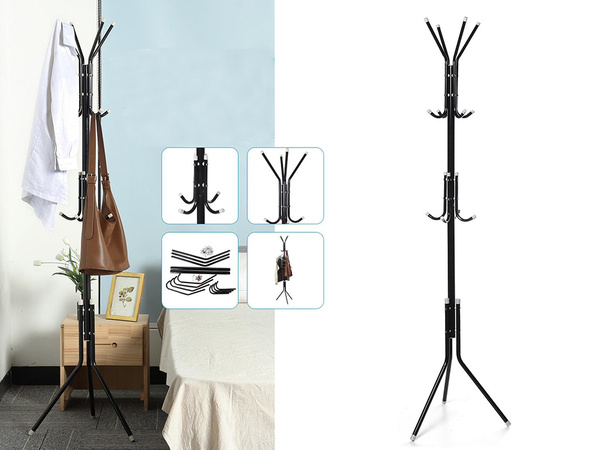 Clothes rack outerwear jackets floor hook arms