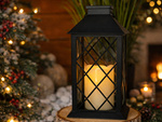 DECORATIVE LED LANTERN WITH ELECTRIC CANDLE SOLAR DECORATIVE