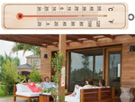 Domestic wood indoor outdoor thermometer